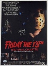 Ted White Friday The 13th Part IV Signed 11x17 Poster Jason Voorhees Beckett COA Ted White Friday The 13th Part IV Signed 11x17 Poster Jason Voorhees Beckett COA