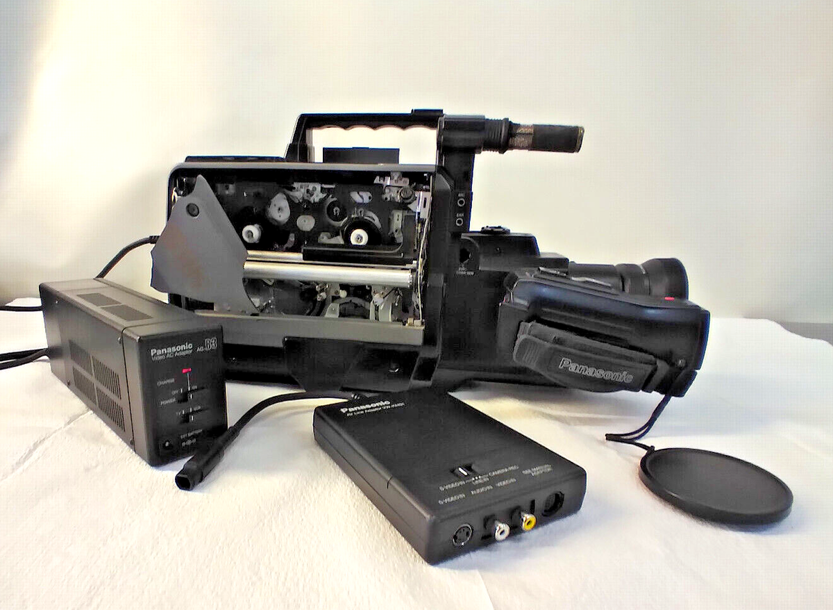 Panasonic AG-450 VHS Video Camera w/ AG-B3 Adapter & AV Line
