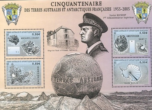 FSAT / TAAF - "50 YRS OF FRENCH ANTARCTIC TERRITORY" MNH MS 2005 ! - Picture 7 of 9
