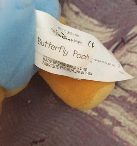 Walt Disney Butterfly Winnie the Pooh 7" Bean Bag Plush Easter 2000~ EUC - Picture 6 of 7
