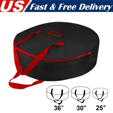 Christmas Wreath Storage Bag w/ Handle & Zipper for 25" 30" 36" Wreaths Clean up