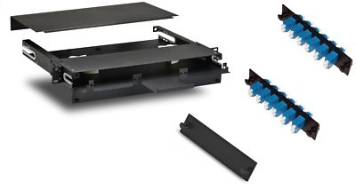 Commscope FPX-3FRP07-722 ADC 3RU 72 PORT SM SC-UPC FPX Patch And Splice Panel With Stranded Pigtails And Trays
