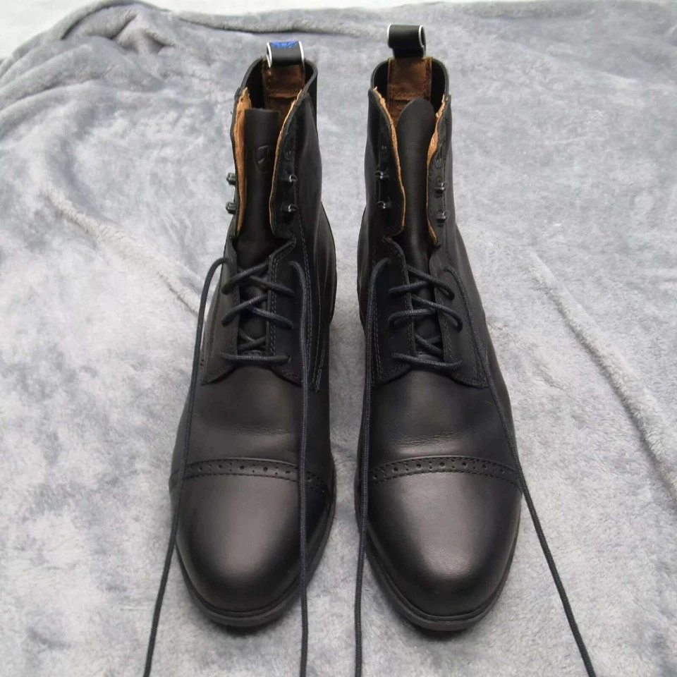 Botas Ariat Devon Pro VX para Hombres 11B Negro Paddock Cuero Encaje Ecuestre Occidental Foto 2 de 4