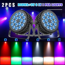 2X 270W 18LED PAR Light RGBWA UV Wash Lighting DMX DJ Party Bar Show Stage Light