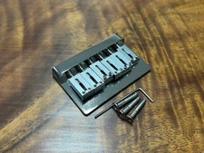 6-String Fixed Bridge CNC Machined w/ all brass CHROME 2 1/16"