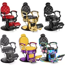 Vintage HeavyDuty Hydraulic Barber Chair All Purpose Recline Beauty SalonStyling