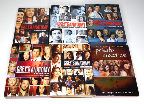 Grey's Anatomy: Seasons 1-5 (DVD, Drama TV Series) w/Private Practice Season 1
