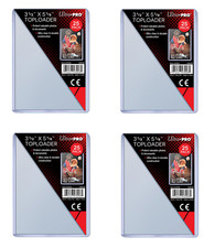  100-Count Ultra Pro 3.5" x 5" Toploaders 3 1/2" x 5 1/8" Card Holder 4 Packs 
