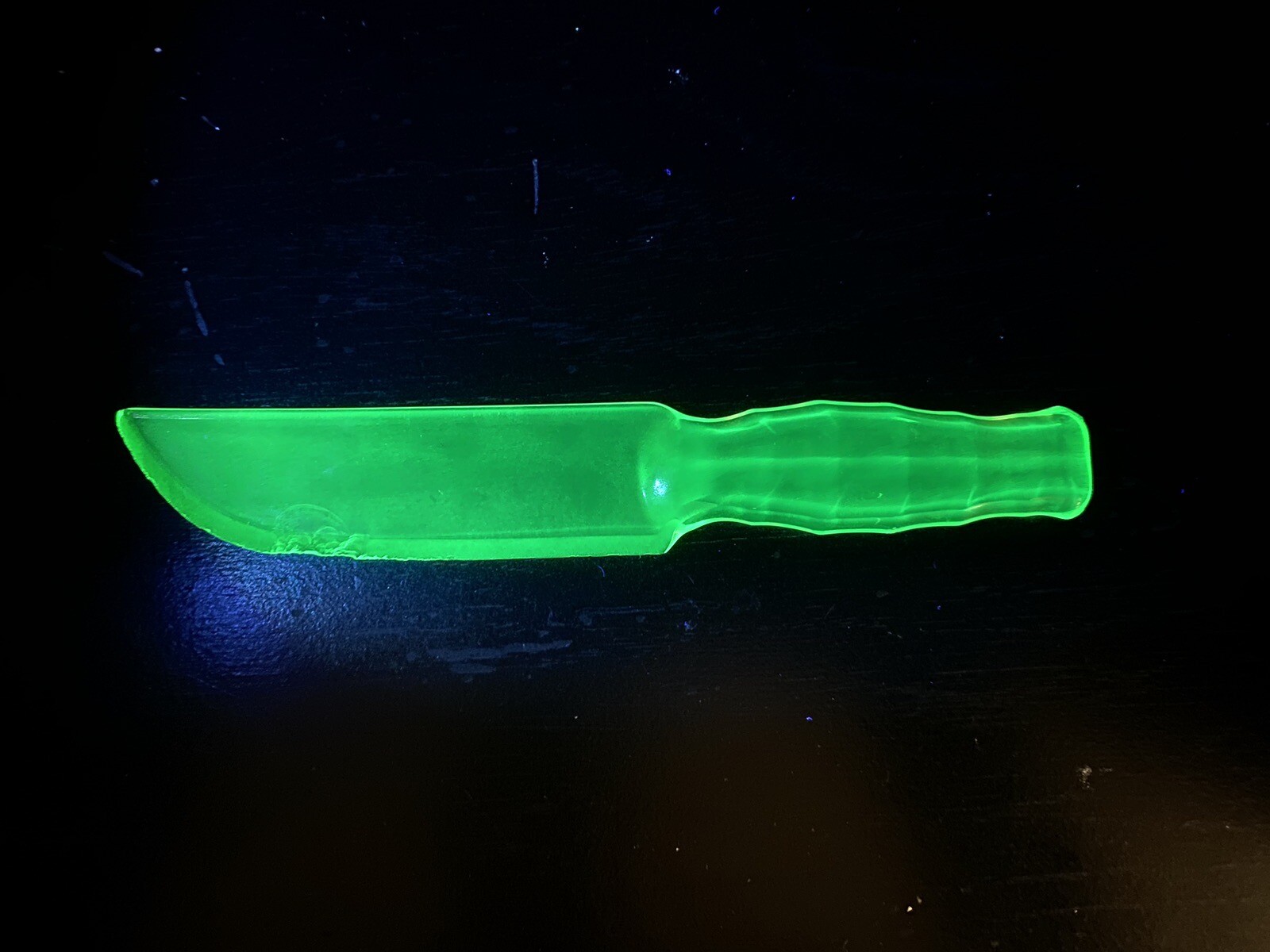 Antique Vintage Vaseline Uranium Glass Knife w/ Box Kitchen Novelty Co