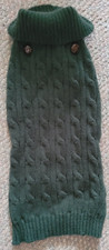Pup Crew Green Dog Sweater Turtleneck Size Large Cute Preppy Dress-Up Winter
