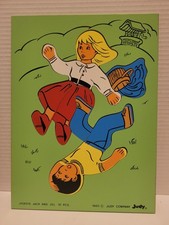Vintage Judy/Instructo 10 Pc Wooden Puzzle Jack And Jill J106015 1980 USA