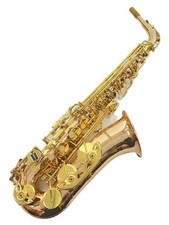 PLAYTECH Saxophone PTAS350 Tested Working Alto Rose Brass With Case Used