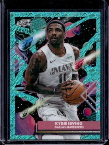 2025-26 Topps Cosmic Chrome Kyrie Irving Aqua Equinox Refractor #/199 Mavericks