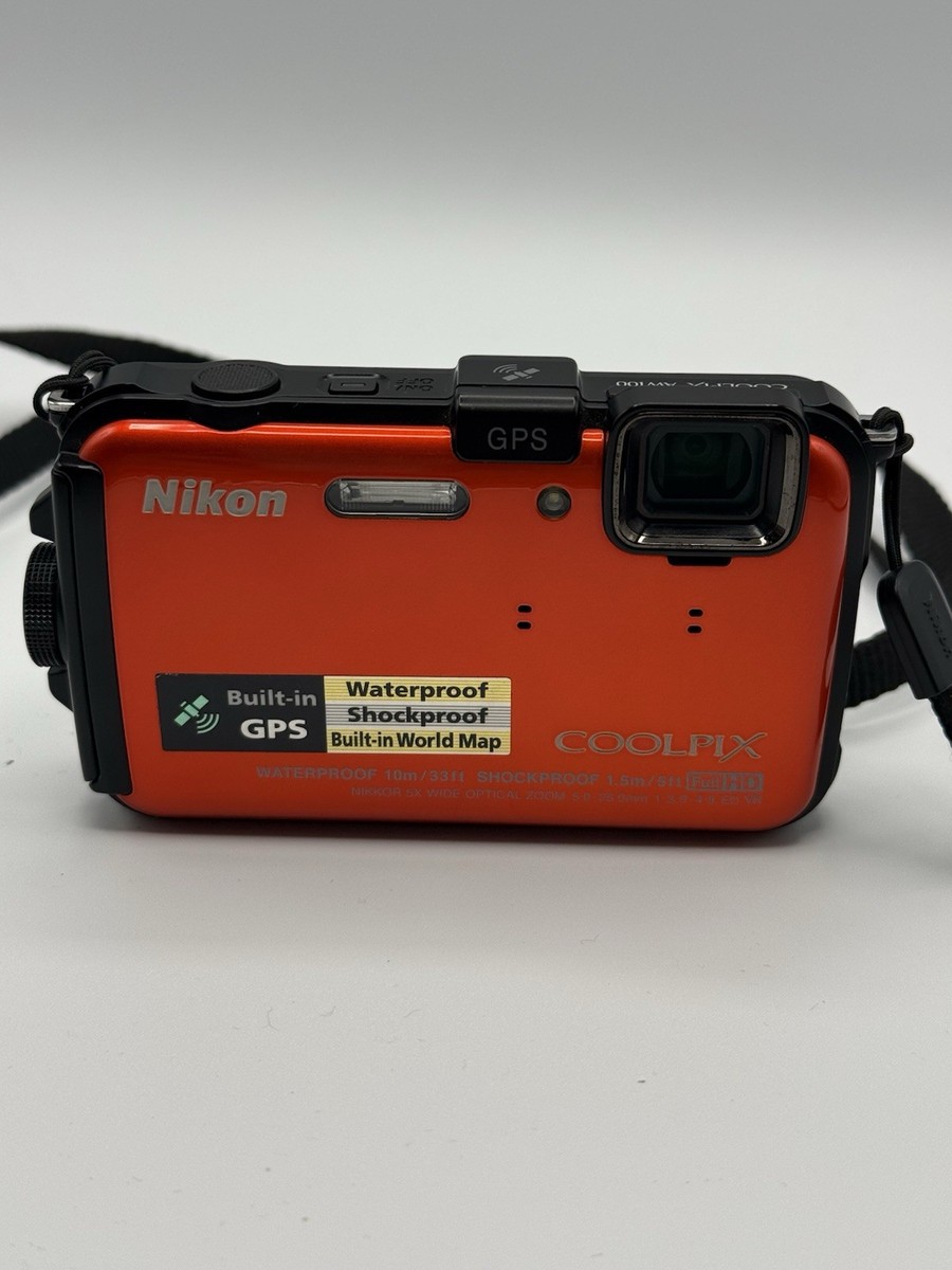 Nikon COOLPIX AW100 16.0MP Digital Camera - Orange for sale online