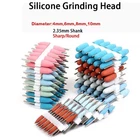 Dental Silicone Burs 2.35mm Acrylic Rubber Diamond Polishing Grinding Rotary Bur