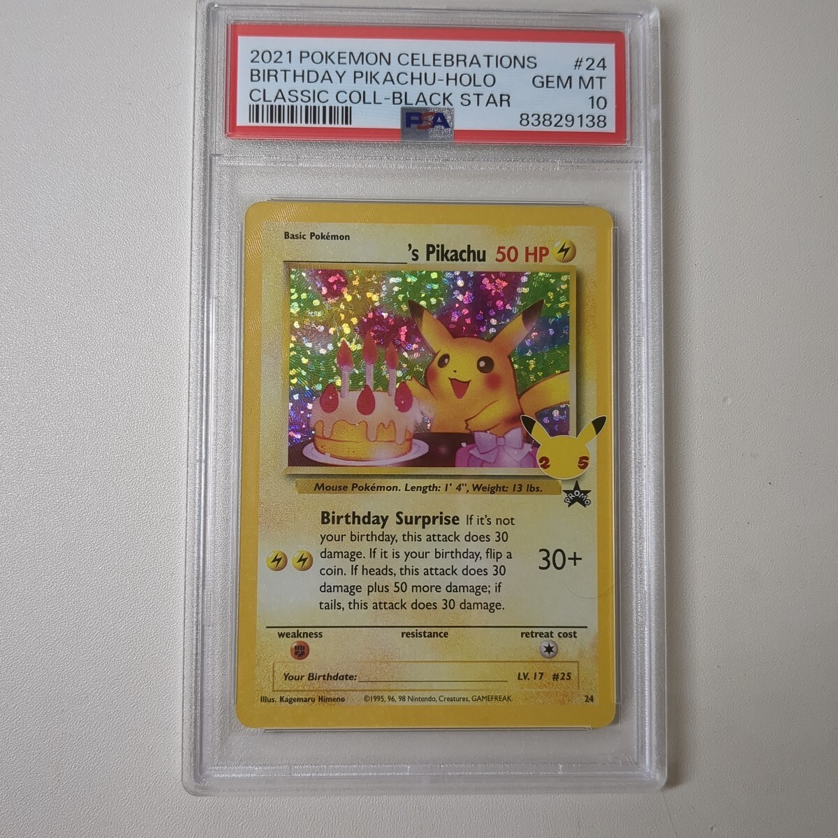 Birthday Pikachu 25th PSA10 English #24 Pokemon Card | eBay