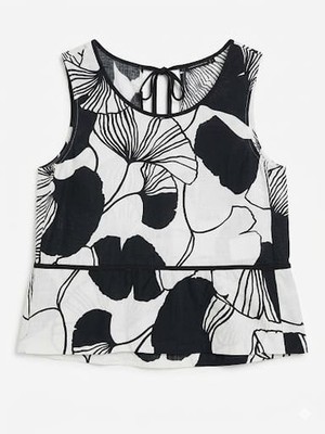 Brugi Tanktop aus Viskose und Leinen CG5H