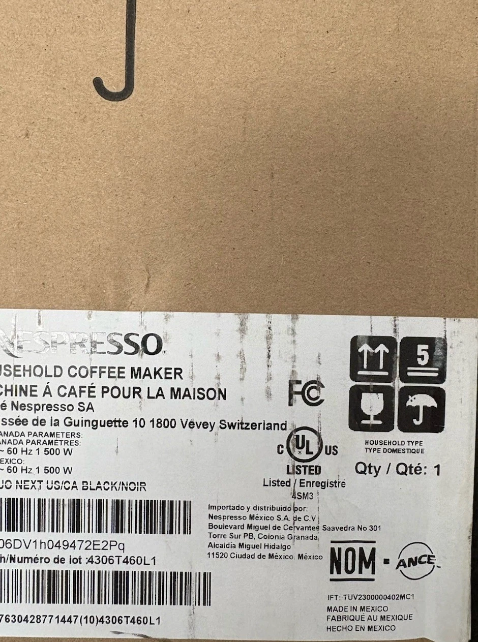 Nepresso Ventuo Next Automatic Espresso Machine Black
Opens in a new window or tab