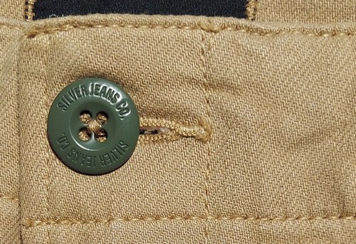 VERY RARE NWT SILVER MACHRAY THINE Beige Chino Pants Flared Meas 29x31 Tag 32x32 - Picture 5 of 10