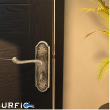 Urfic Ashworth Bathroom Door Handles. Antique Effect Copper RRP £39.99. BNIB.