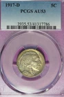 1917 D PCGS AU53 BUFFALO NICKEL #B52292