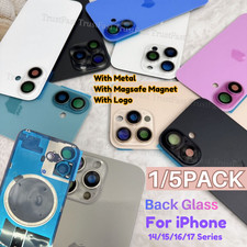 Back Glass With Metal Magnet Big Hole For iPhone 14/Plus/15/16 Pro Max/17Air Lot