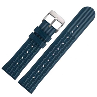 Premium Rubber Waffle Watch Strap- Waterproof Replacement Watch Band- Soft Ru...