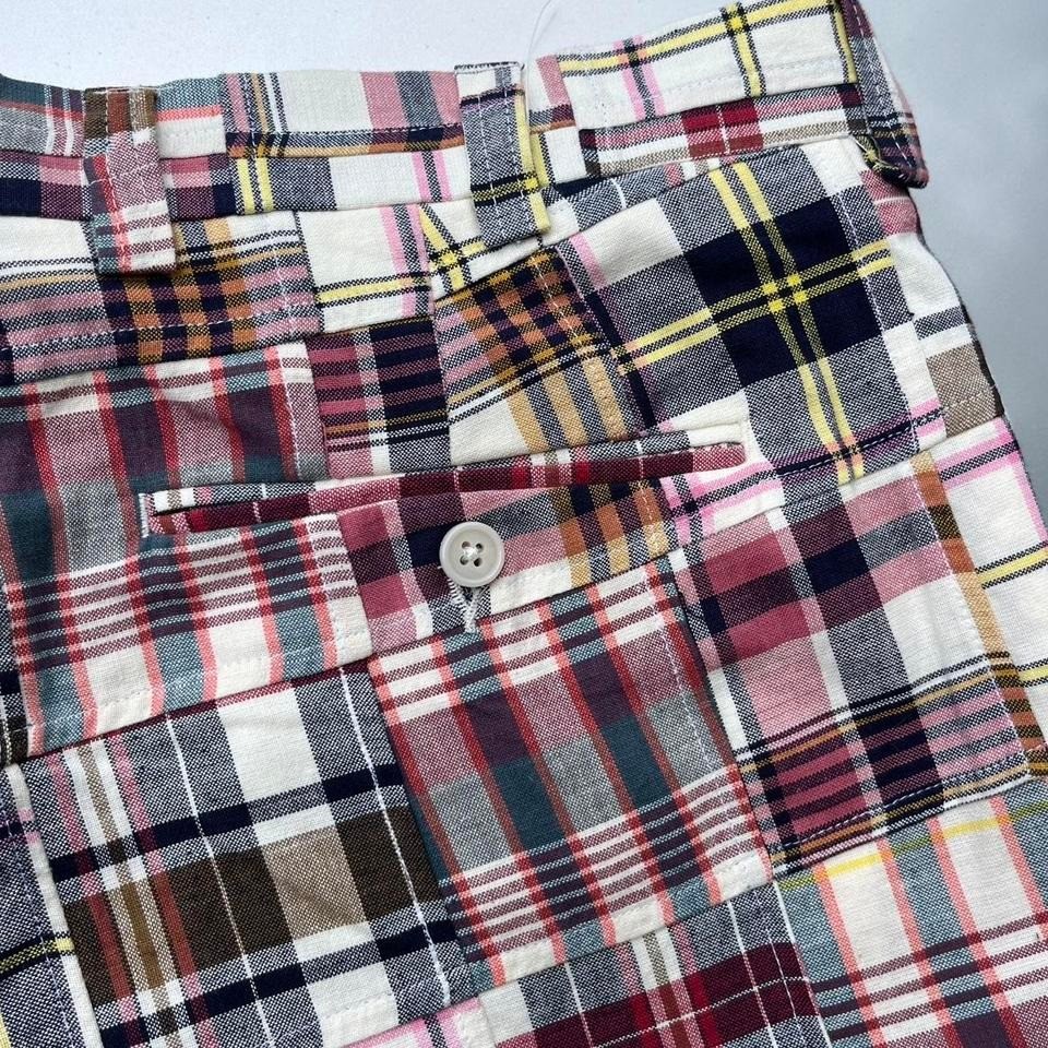 Multi-coloured baggy patchwork plaid trousers - image 4