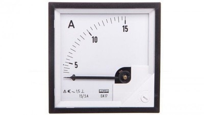 Analoges Amperemeter 72x72mm 15/5A N IP50 E408 Arbeitsstellung C3 K=90 Grad...