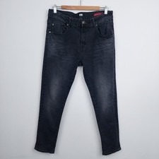 883 Police Men's Jeans Dark Grey Black W34 Moriarty Slim Fit Casual Denim