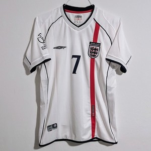 England David Beckham 2002 World Cup Retro Jersey Men's M