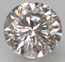 0.52 Carat Light Silver SI2 Round Brilliant Natural Enhanced Diamond 5.13m VIDEO