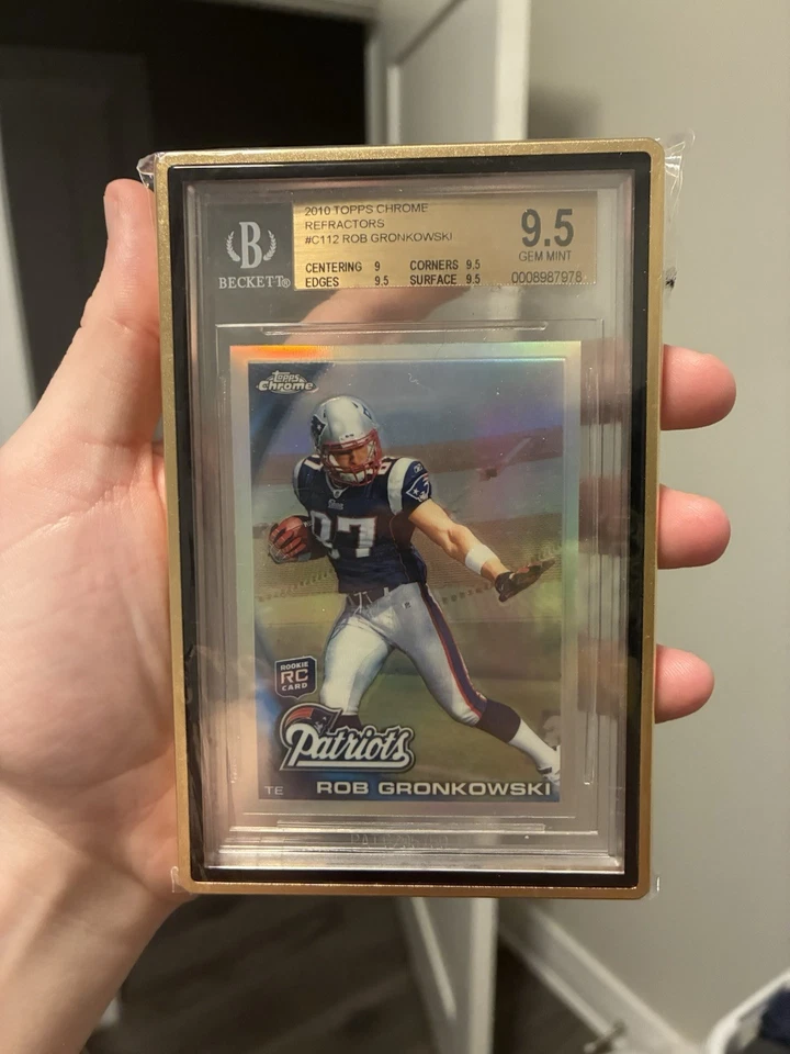 ROB GRONKOWSKI 2010 TOPPS REFRACTOR CROMADO RC #112 BGS 9,5 GEMA COMO NUEVA (POCO POP)🔥 Foto 3 de 4