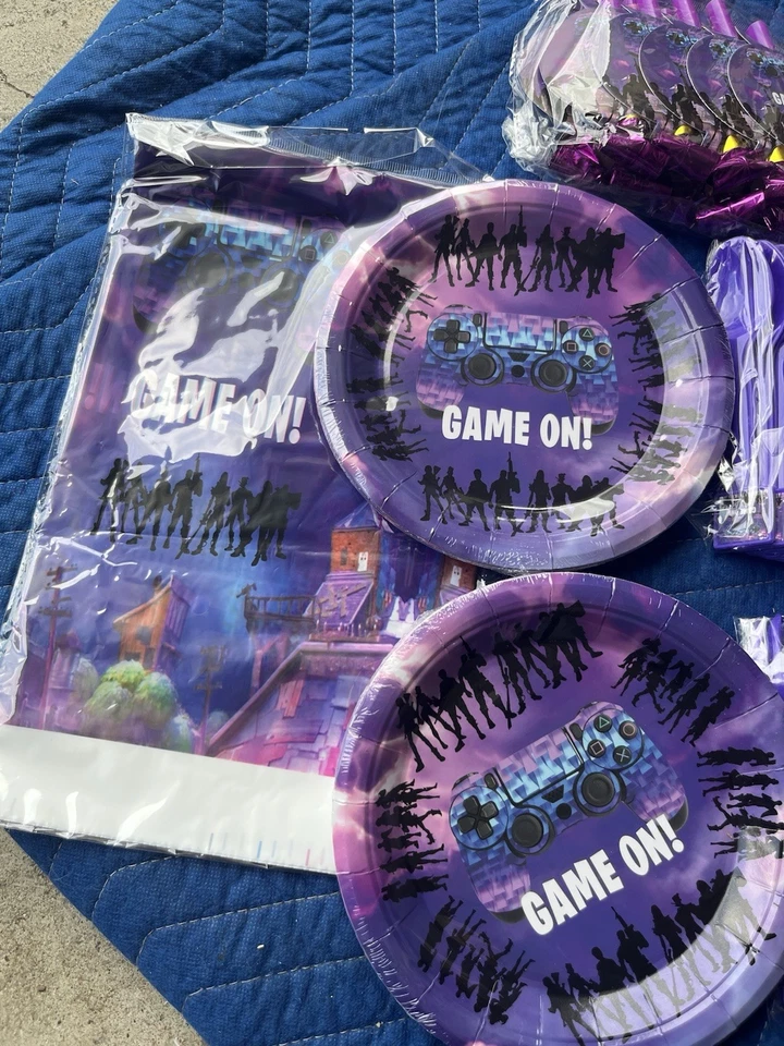Украшения на день рождения видеоигры, 140 шт. Принадлежности для геймерской вечеринки - 20 порций с ... - Изображение 2 из 4