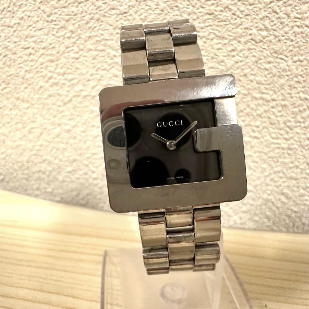GUCCI時計 3600J 新品電池 稼働品 シルバー Gスクエア 2 GUCCI Watch 3600J New Battery Working Silver G Square 2 Auth