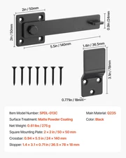 Flip Gate Latch, Metal Heavy Duty Gate Latches, Flip Latch Hardware with High...