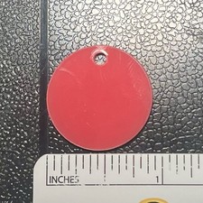 Acrylic Blanks - 15/16 Round Pink One Hole - Set Of 10 - Craft Chameleon