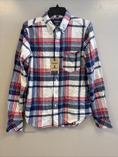 NWT Chubbies The All Around Stretch Flannel Button Down Shirt Size Medium