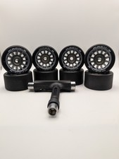 Patines de velocidad PACER Roller Derby Mach Kit de repuesto de 5 ruedas, negro - usado,