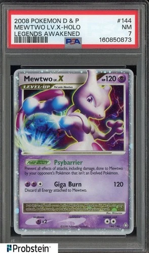 2008 Pokemon D & P Legends Awakened #144 Mewtwo LV.X Holo PSA 7 NM