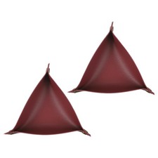 2Pcs PU Leather Jewelry Tray(Triangle Dark Red)]