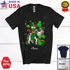 Custom Name Groundhog Riding Cow; Joyful St. Patrick's Day Shamrock Farmer Shirt