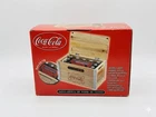 Coca-Cola Wooden Crate AM/FM Clock Radio Alarm Retro Vintage Style NEW IN BOX