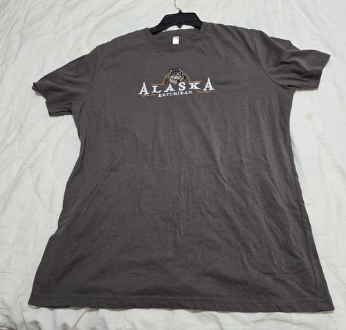 T-Shirt Ketchikan Alaska bestickt Wolf Motiv Herren XL Alaska Wildlife