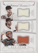 2015 Panini National Treasures All-Star Triples 2/25 Buster Posey Joe Panik 0b0