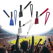 Metal Cowbell with Handle Cheering Bell Service Call Noise Maker for Sporting