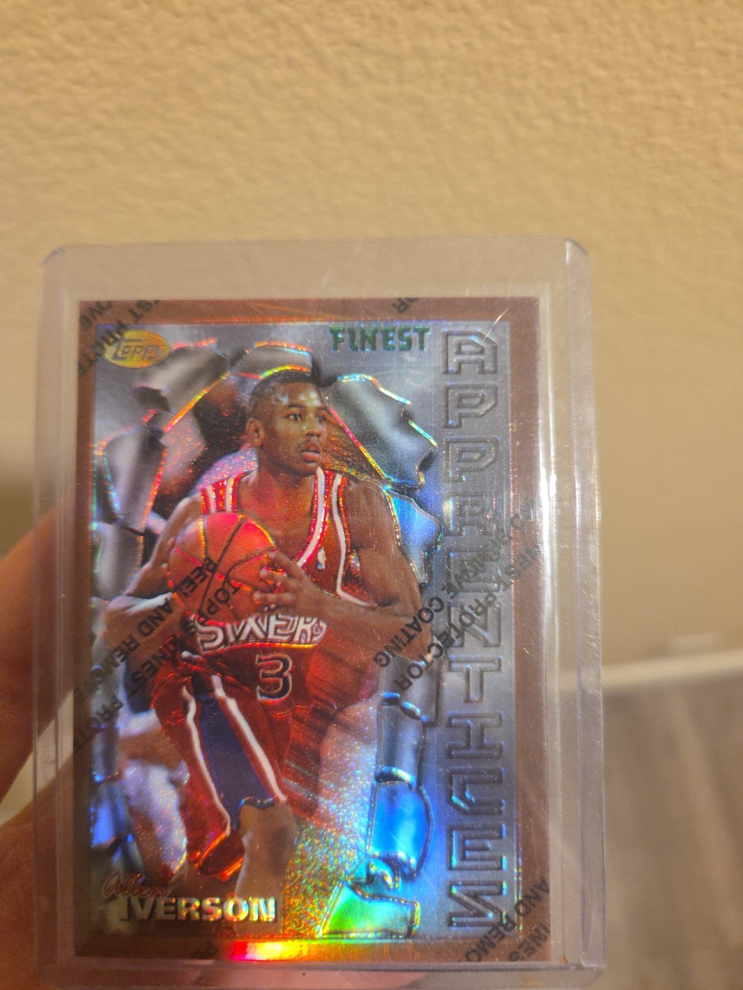 1996-97 Topps Finest #69 ALLEN IVERSON ROOKIE REFRACTOR W/ COATING