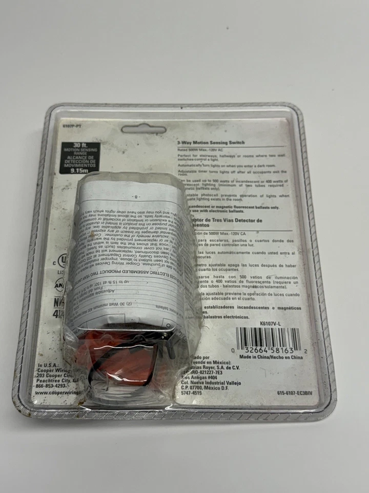 Occupancy sensor cooper By Cooper Wiring Devices 500W/400W Step Up 3 Way Single - Image 3 of 4