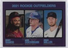 2022 Heritage Hot Box Chrome Purple Refractor Brian Miller Greg Deichmann e5r