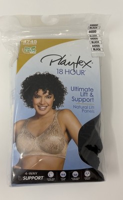 Playtex Women's 18 Hour Ultimate Lift & Support Bra Black Size 44DDD NWT